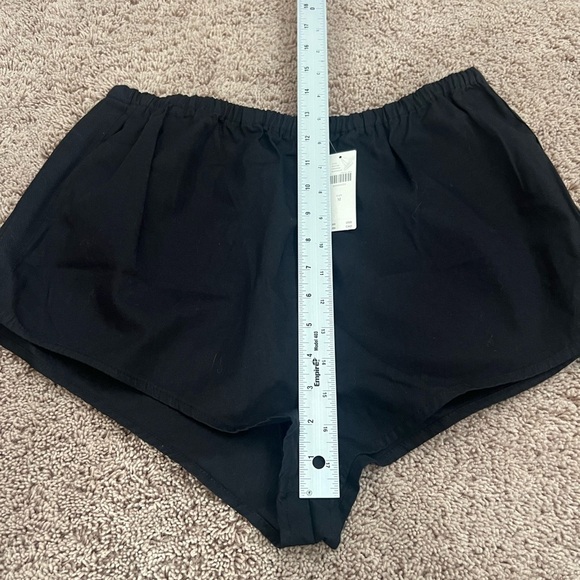 NWT new medium Anthropologie linen tap shorts black flouncy - Picture 13 of 15